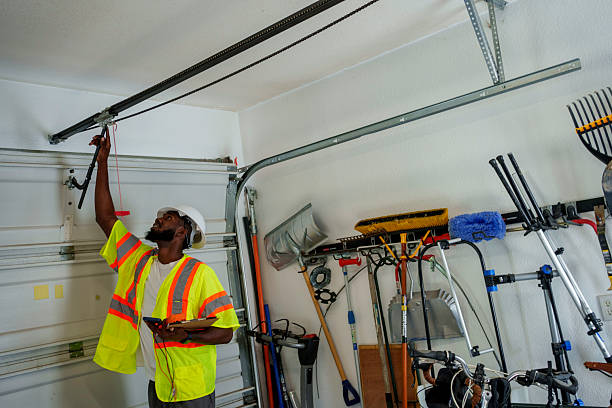 Professional Garage Door Panel Replacement technician working in Harvey County County, KS